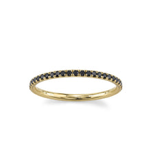 Women | Black Diamond Love Goes Round Eternity Band | 14k Yellow Gold