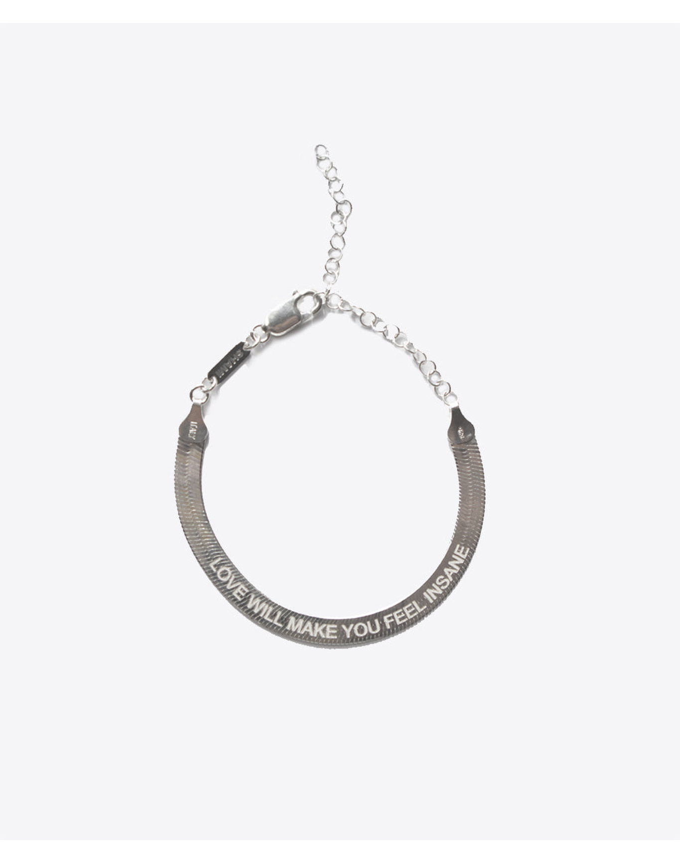 Love Will Make You Feel Insane Herringbone Chain Bracelet Anklet | 14kt Gold Plated Silver and Silver