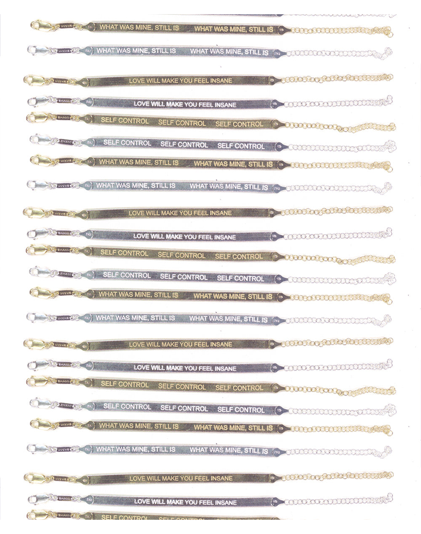 Love Will Make You Feel Insane Herringbone Chain Bracelet Anklet | 14kt Gold Plated Silver and Silver