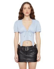Low Rise Belted Leather Mini Skirt | Black