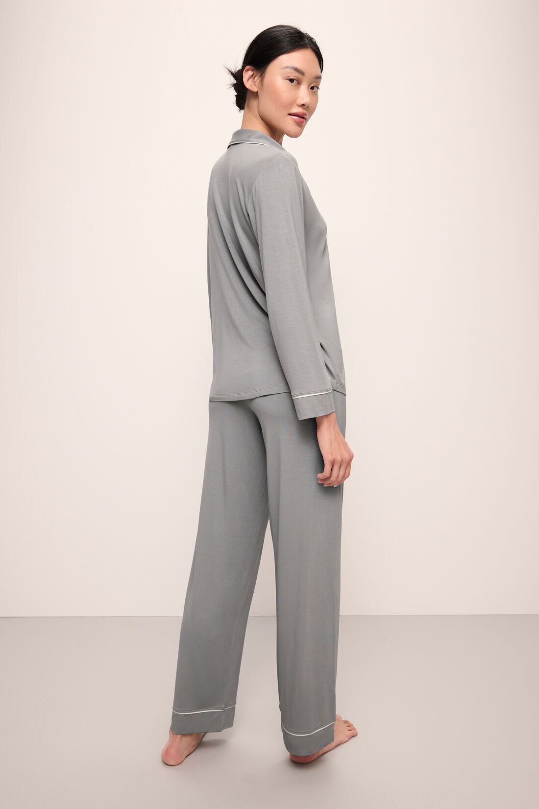 Gisele TENCEL™ Modal Long PJ Set | Moonlight/Ivory
