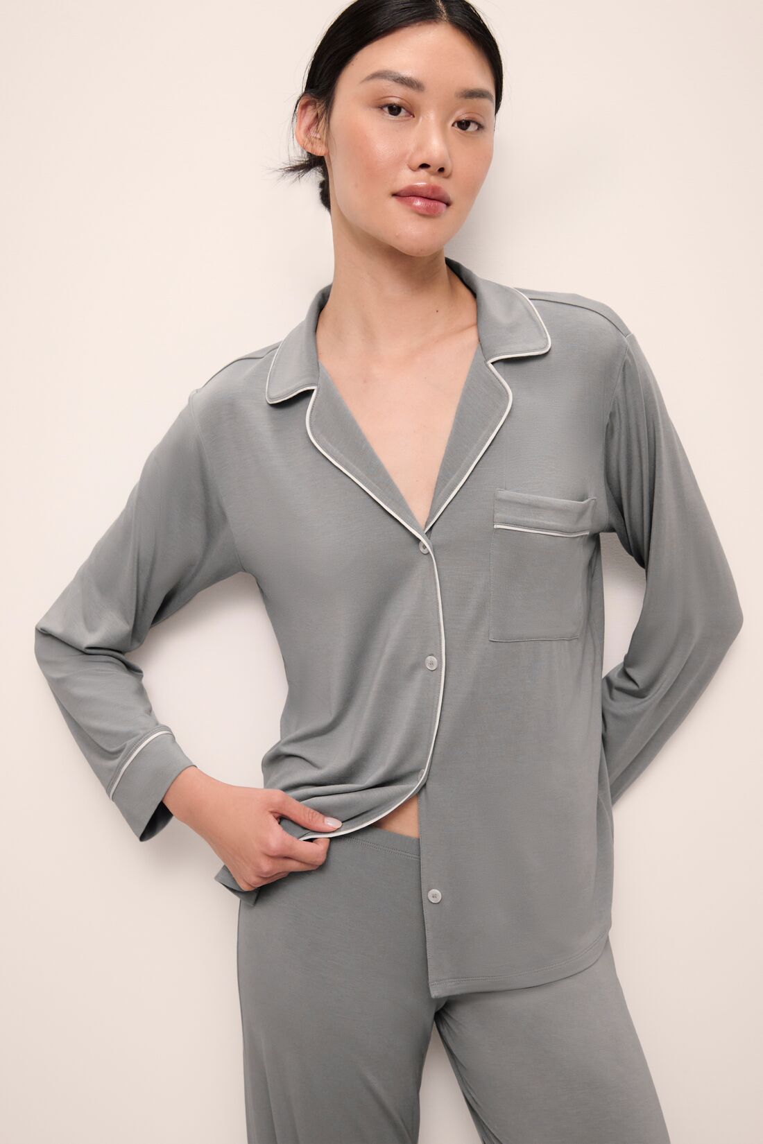 Gisele TENCEL™ Modal Long PJ Set | Moonlight/Ivory