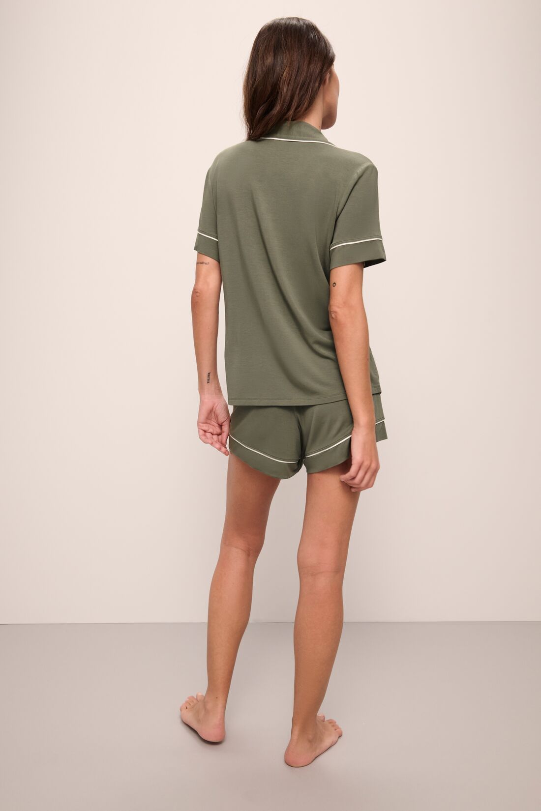 Gisele TENCEL™ Modal Relaxed Short PJ Set | Moss/Ivory