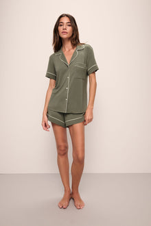 Gisele TENCEL™ Modal Relaxed Short PJ Set | Moss/Ivory