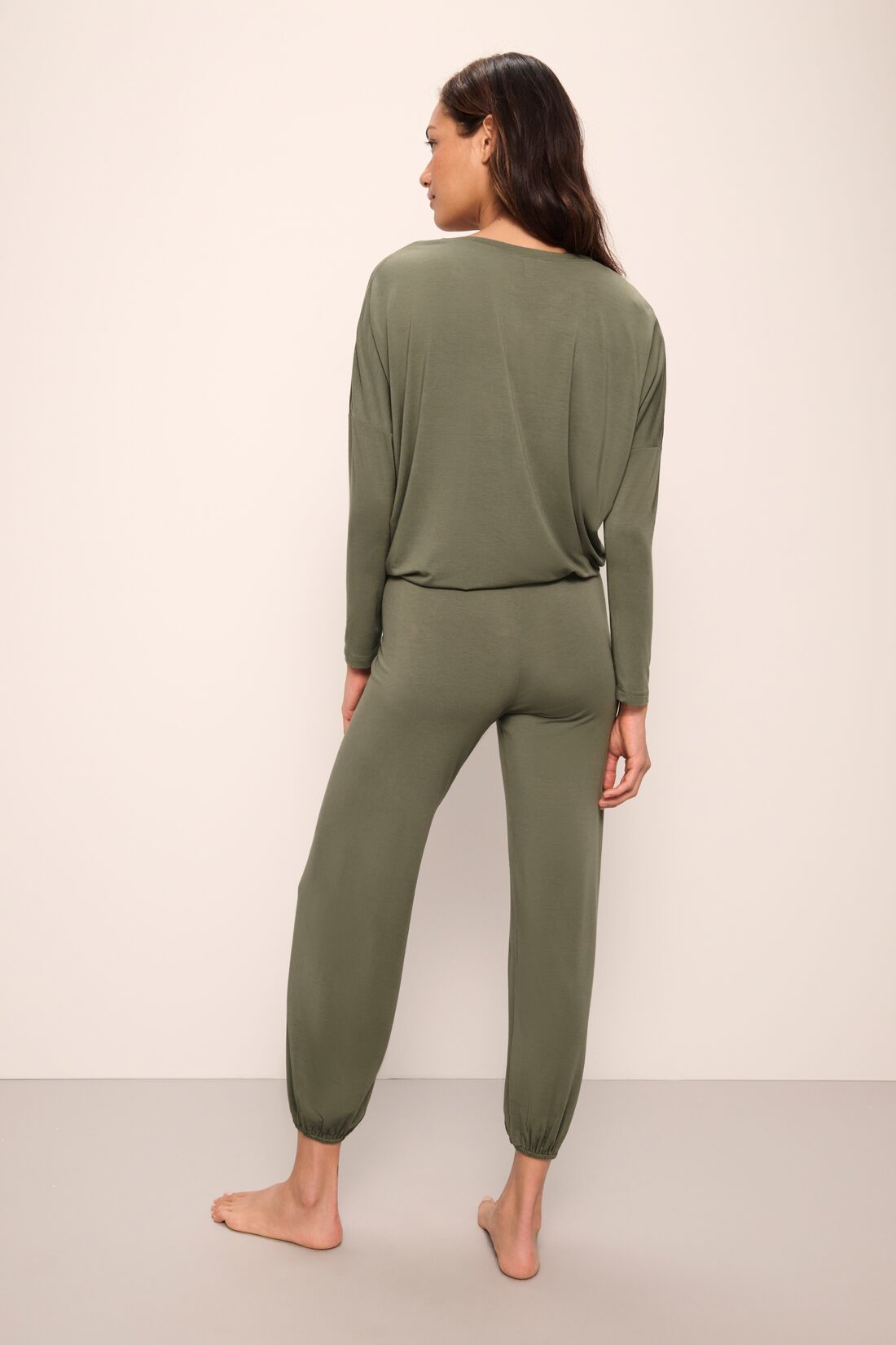 Gisele TENCEL™ Modal Slouchy PJ Set | Moss/Ivory
