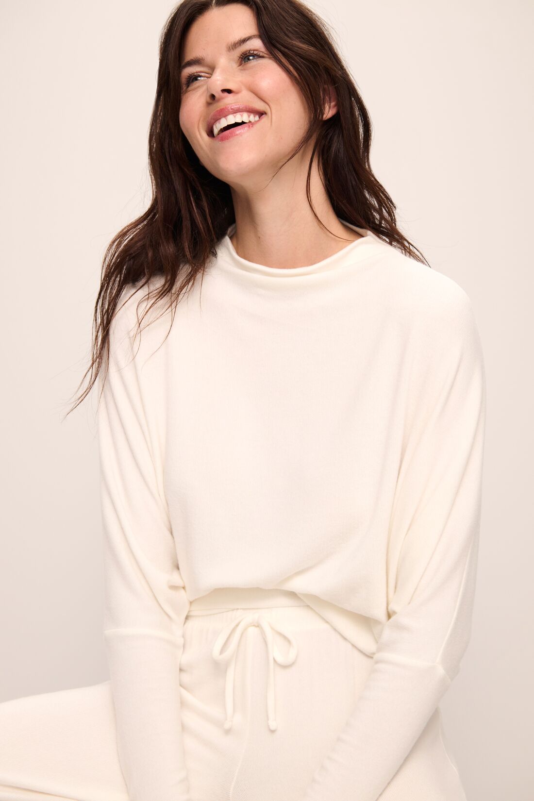 Womens | Cozy Time Mock Neck Pullover | Ivory