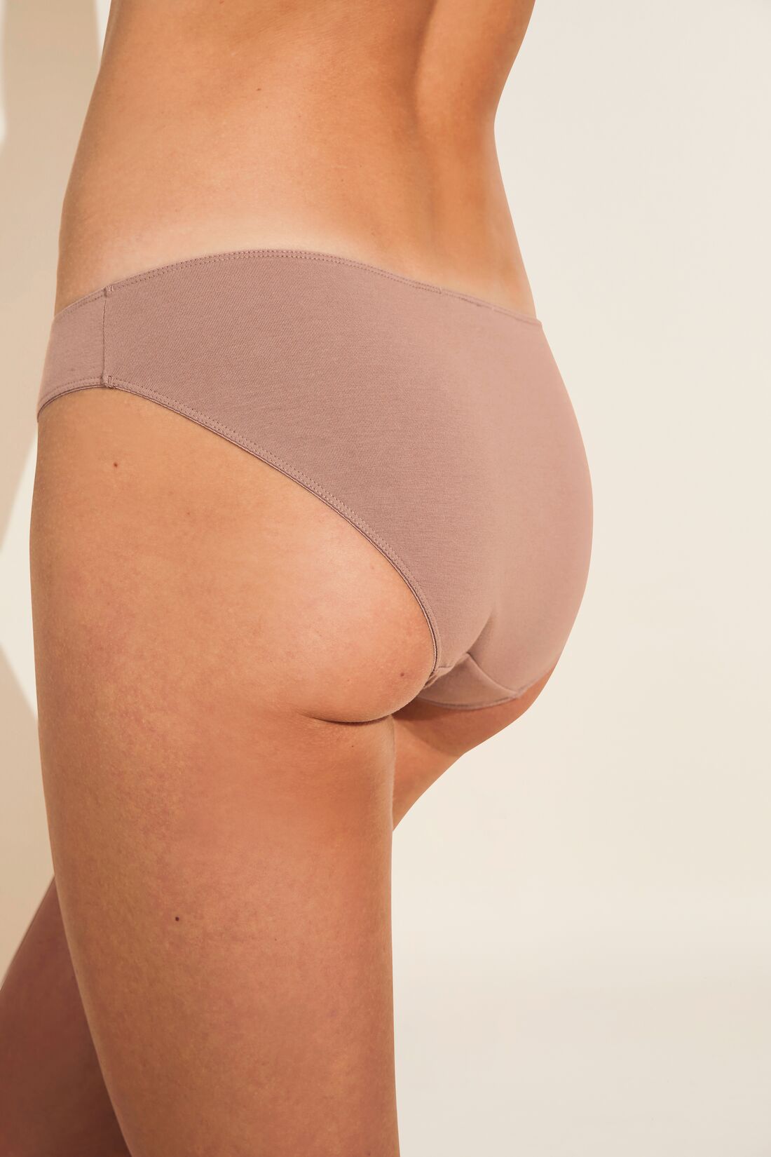 Pima Stretch Cotton Bikini | Mocha