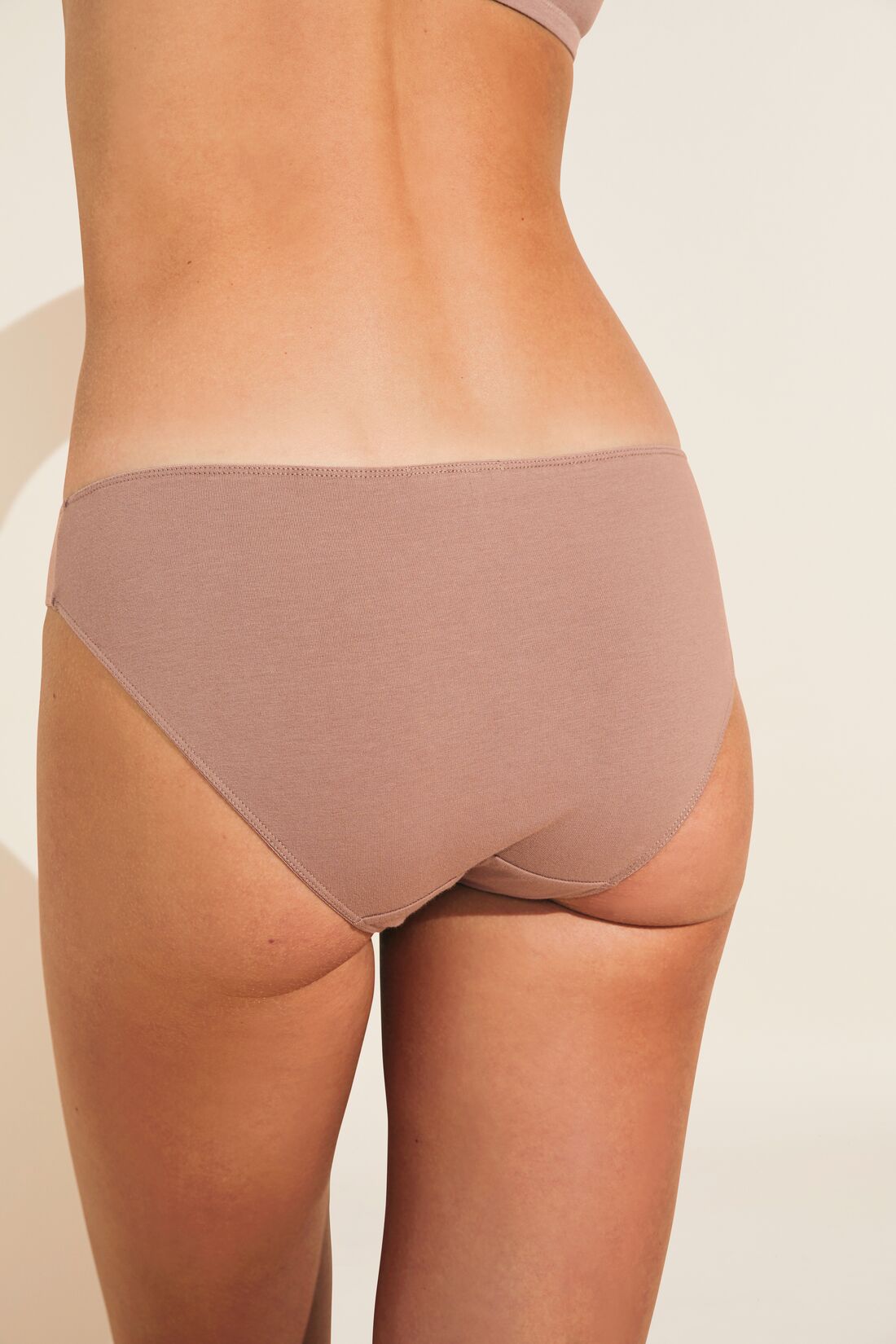 Pima Stretch Cotton Bikini | Mocha