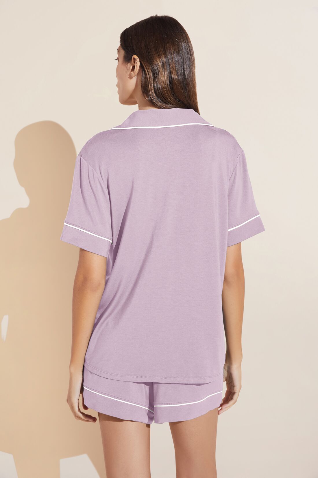 Gisele TENCEL™ Modal Relaxed Short PJ Set | Lavender/Ivory