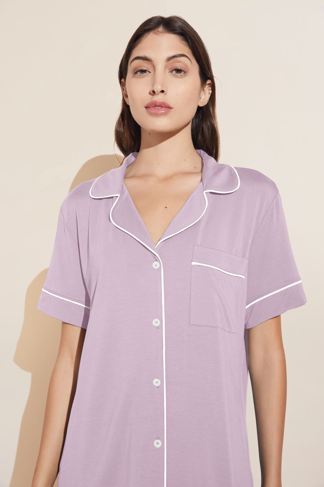 Gisele TENCEL™ Modal Relaxed Short PJ Set | Lavender/Ivory