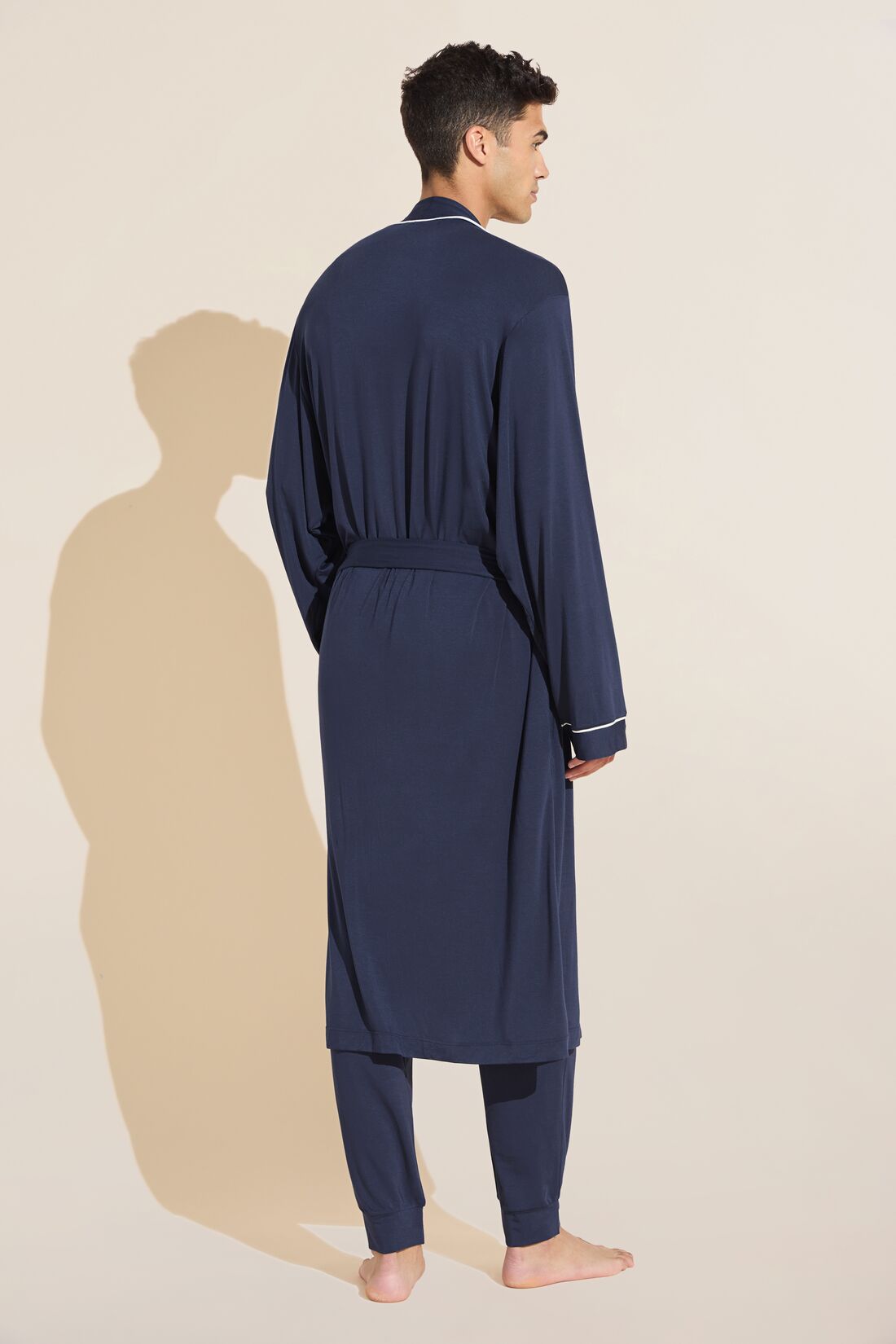 Men | William TENCEL™ Modal Robe | True Navy/Ivory
