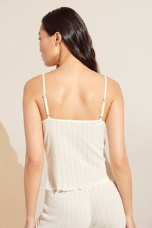Model wears Pointelle Cami in Ivory.