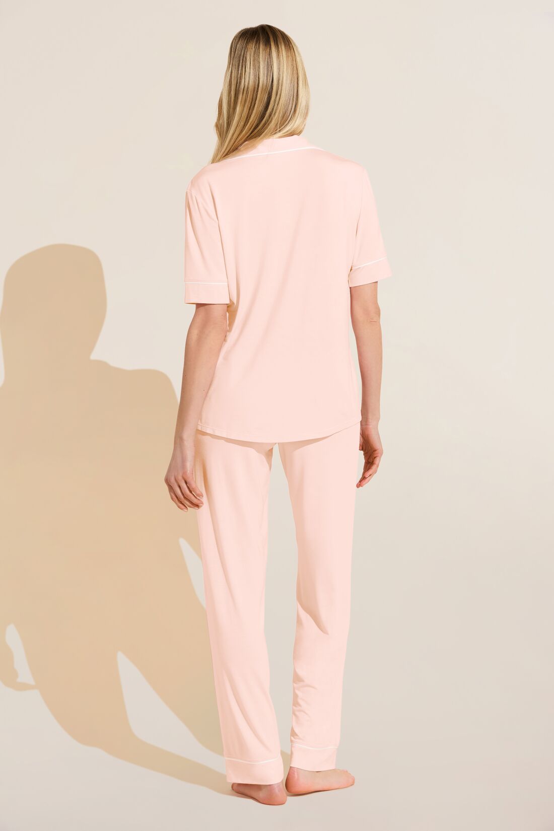 Gisele TENCEL™ Modal Short Sleeve & Pant PJ Set | Petal Pink/Ivory