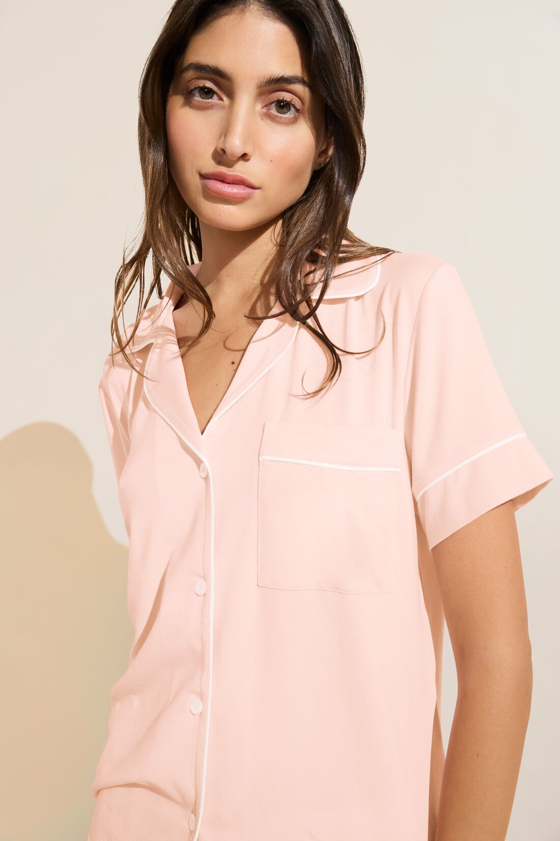 Gisele TENCEL™ Modal Relaxed Short PJ Set | Petal Pink/Ivory