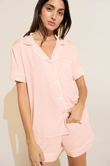 Gisele TENCEL™ Modal Relaxed Short PJ Set | Petal Pink/Ivory