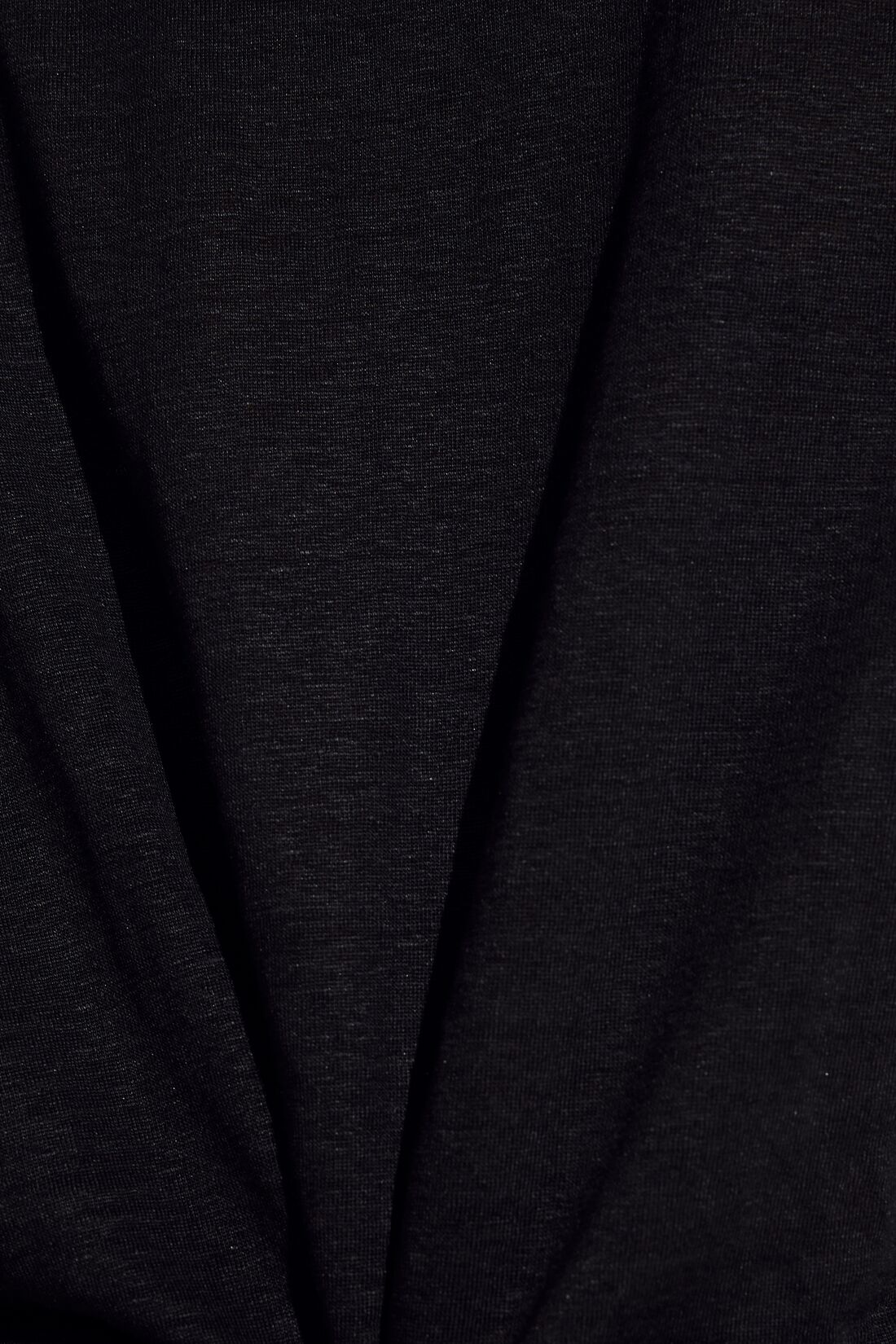 Womens | Organic Linen Knit Short Sleeve T-Shirt | Black