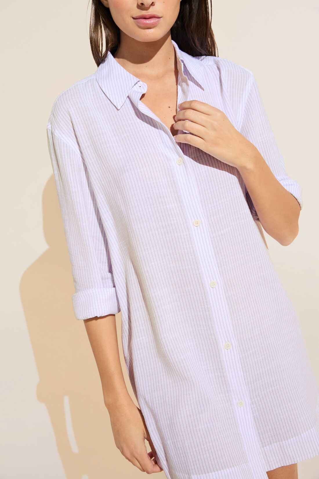 Nautico Sleepshirt | White/Lavender