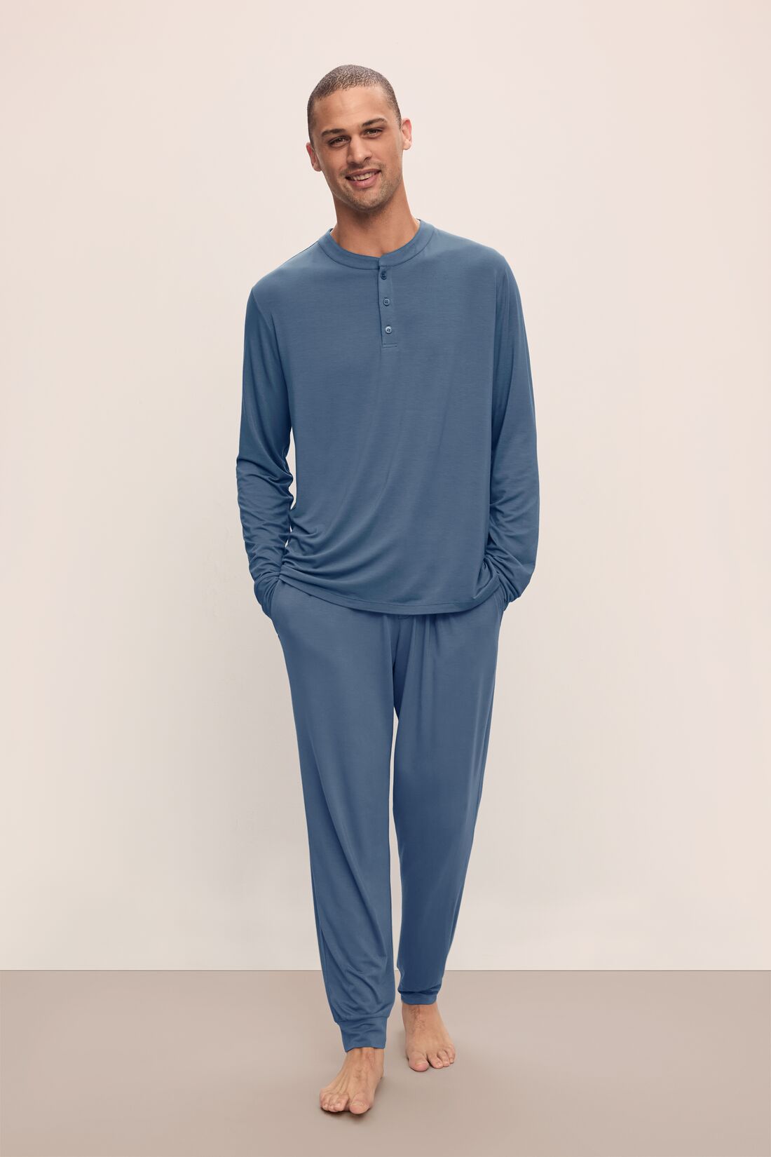 Men | Henry TENCEL™ Modal Long PJ Set | Coastal Blue