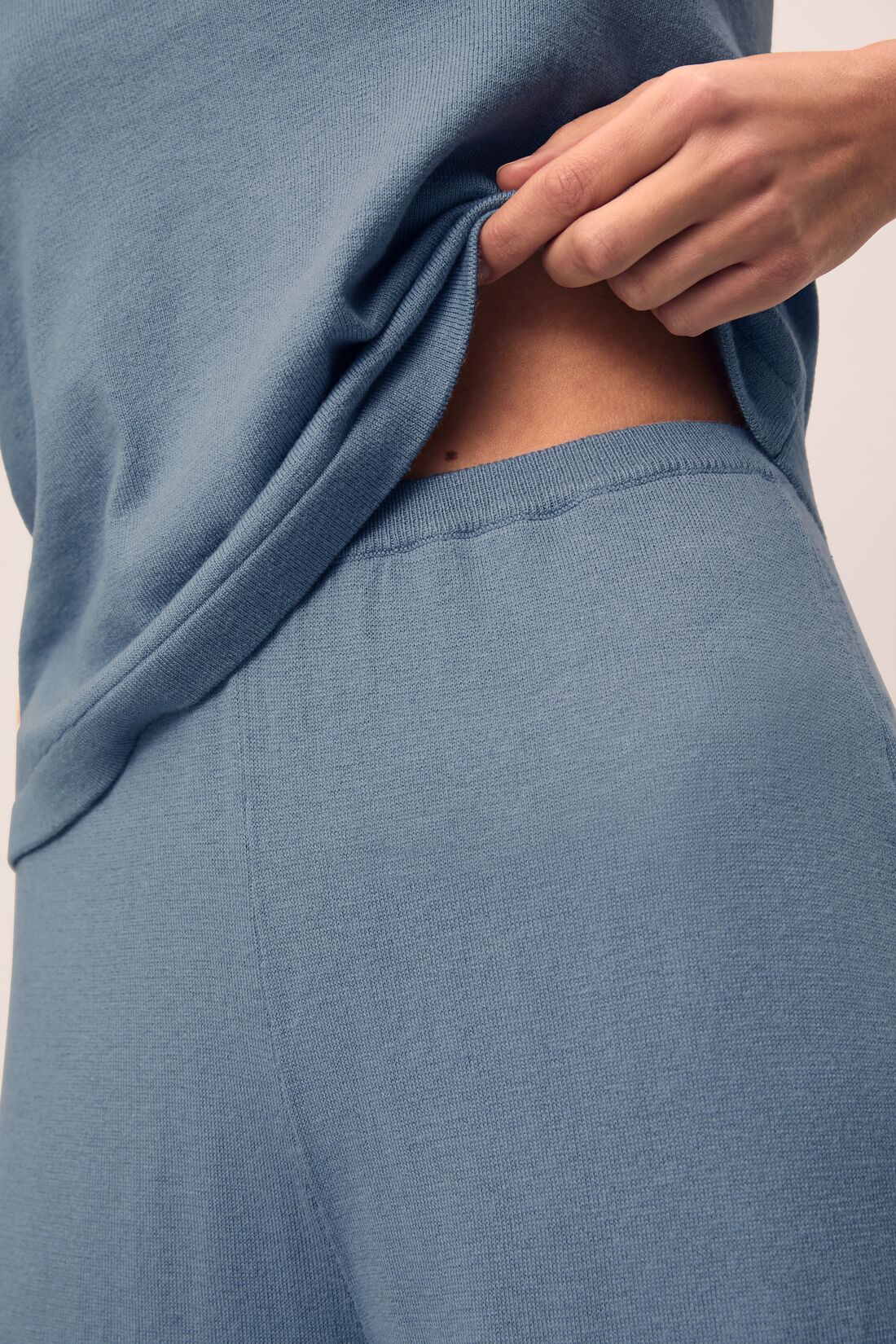 Womens | Fine Gauge Sweater Pant | Faded Denim