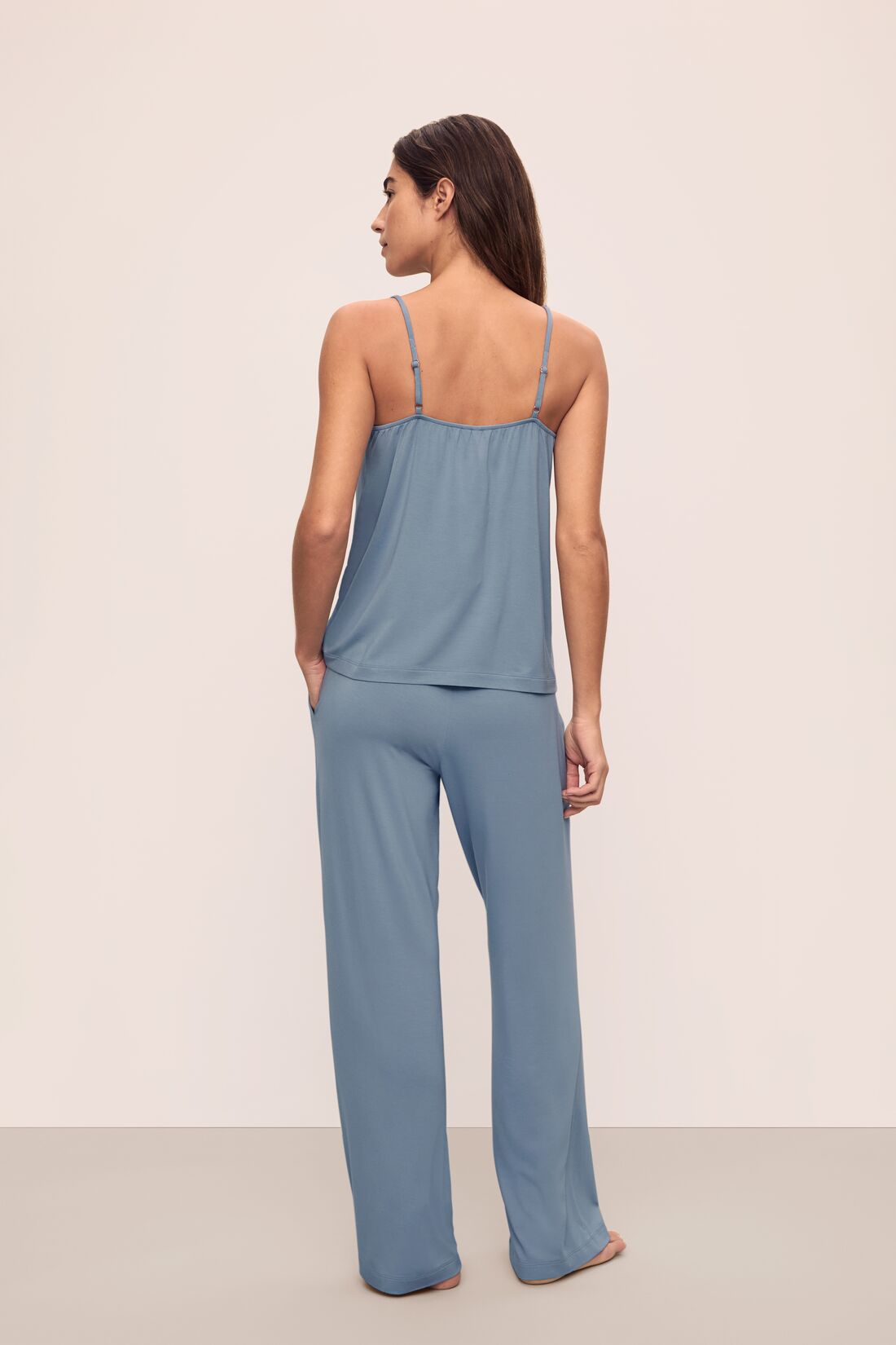Womens | Gisele Tencel Modal Cami & Pant PJ Set | Faded Demin