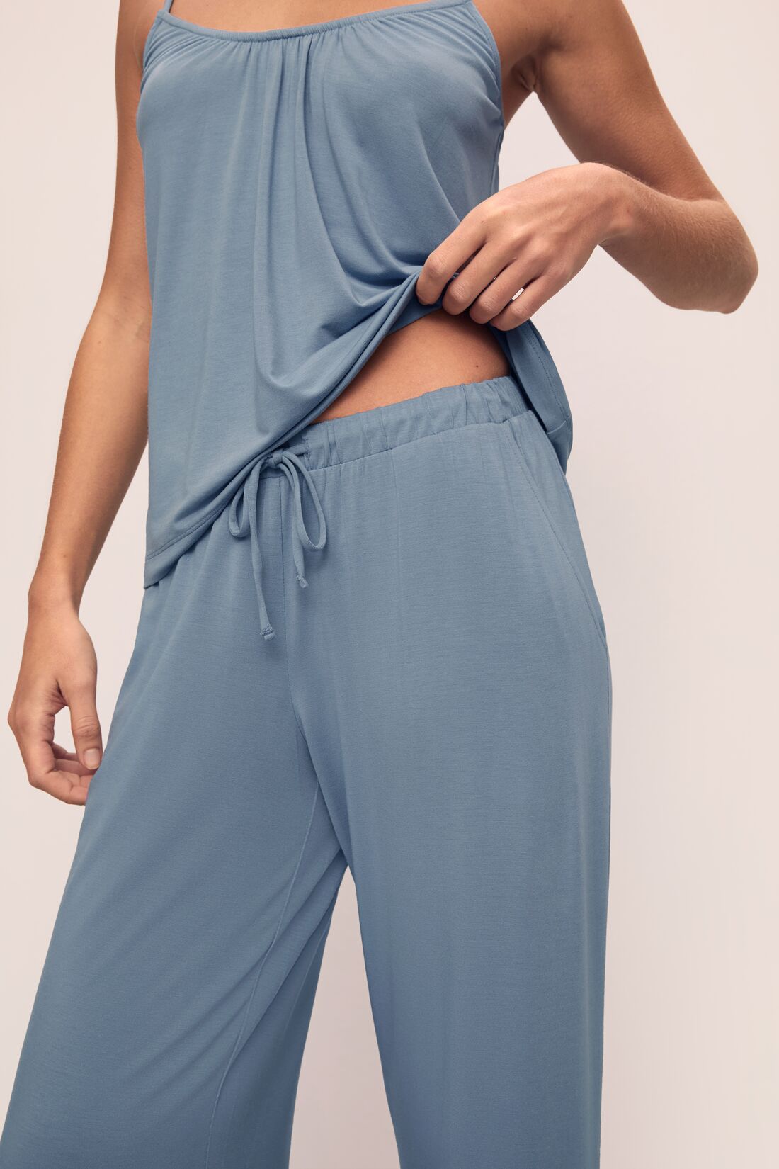 Womens | Gisele Tencel Modal Cami & Pant PJ Set | Faded Demin