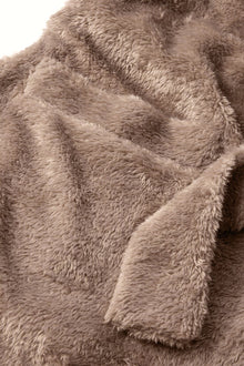 Image of renew plush robe in toffee
