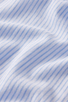 Image of nautico fabric swatch in Feeder Stripe Cornflower Blue/White