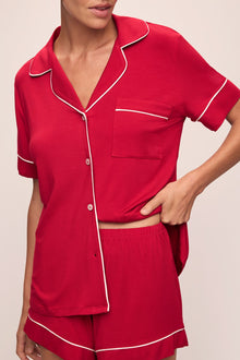 Gisele TENCEL™ Modal Relaxed Short PJ Set | Haute Red/Ivory