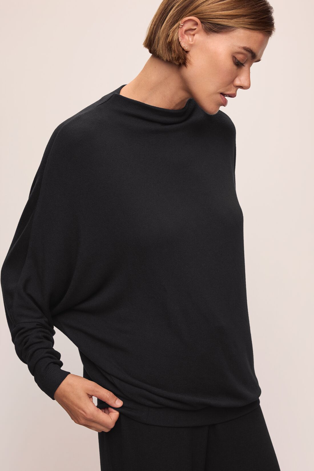 Womens | Cozy Time Mock Neck Pullover | Black