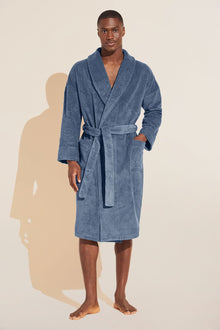 Terry Gender Neutral Robe | Coastal Blue