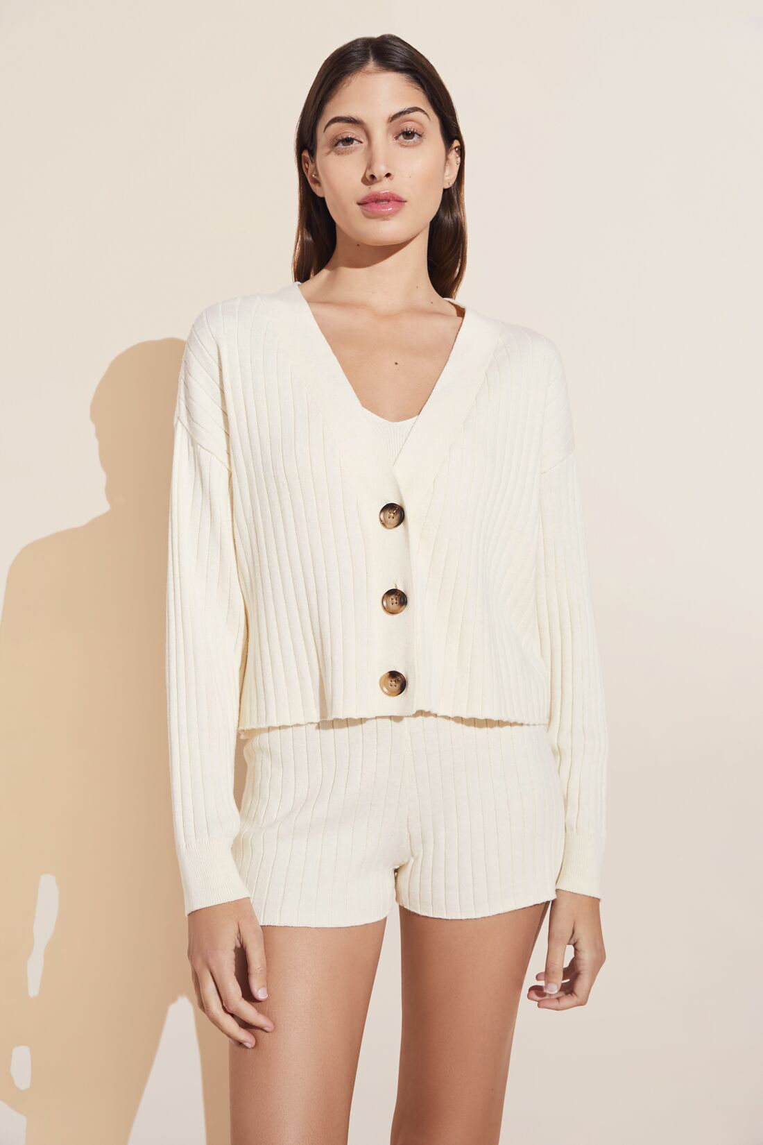 Recycled Sweater Wide Rib 3 Piece Set | Ivory