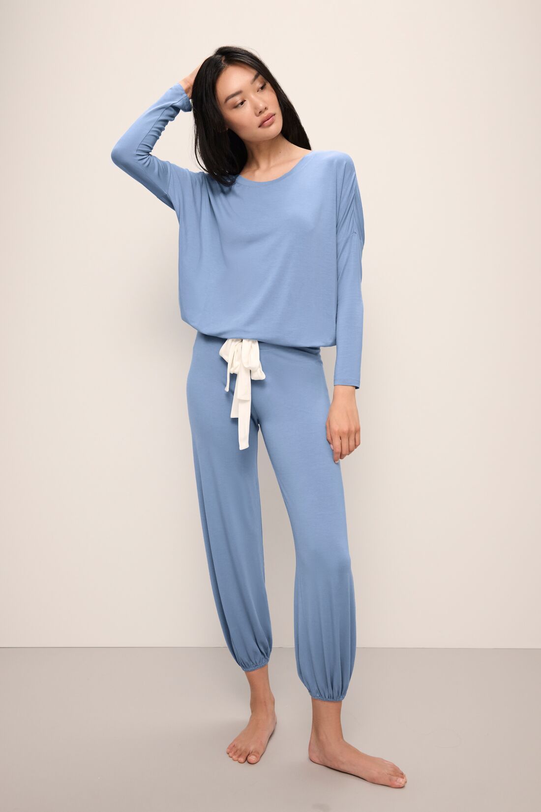 Gisele TENCEL™ Modal Slouchy PJ Set | Wedgewood Blue/Ivory