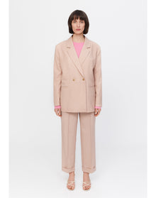 Lubaina | Double-Breasted Blazer | Pale Rose