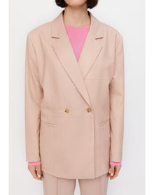 Lubaina | Double-Breasted Blazer | Pale Rose