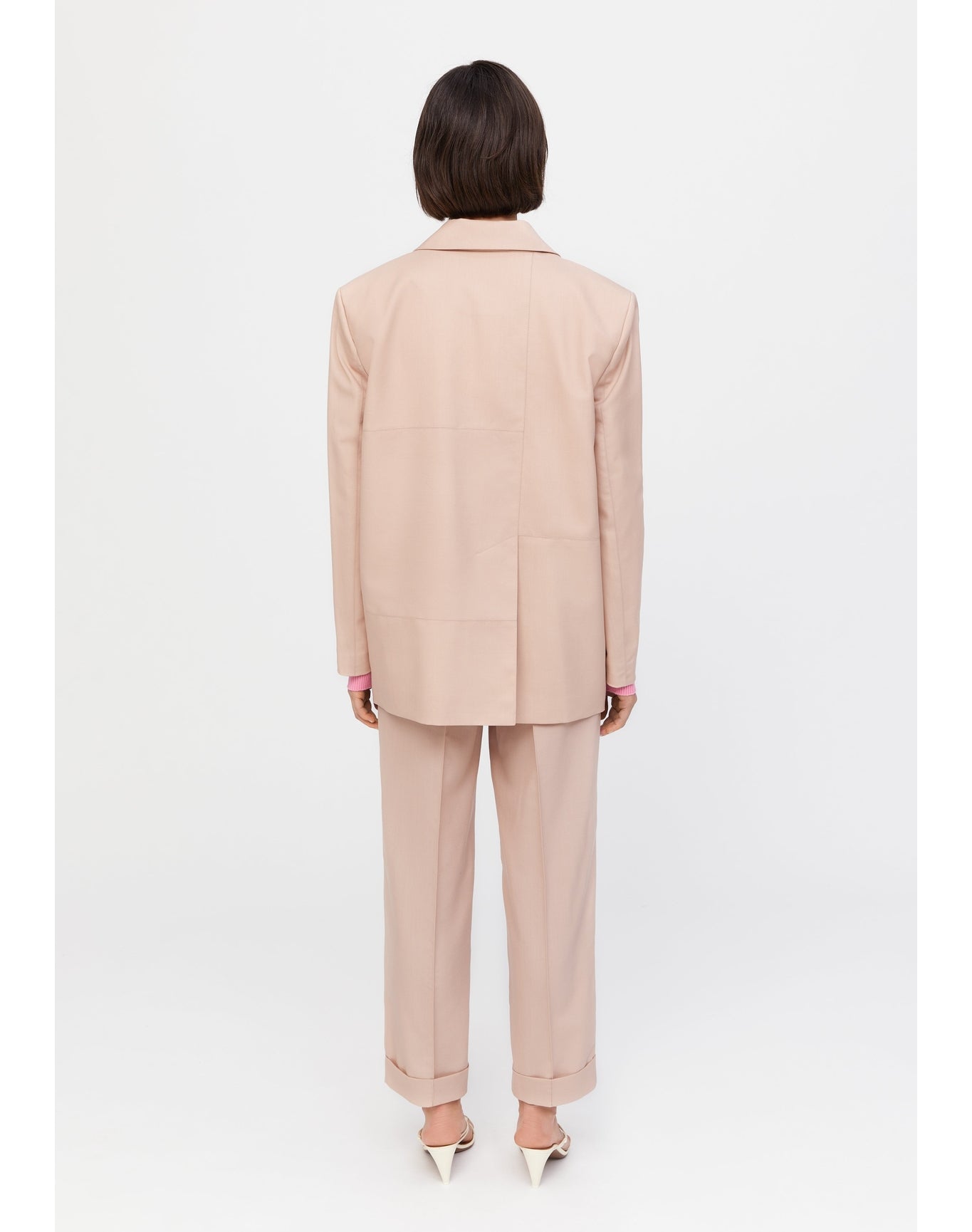 Lubaina | Double-Breasted Blazer | Pale Rose