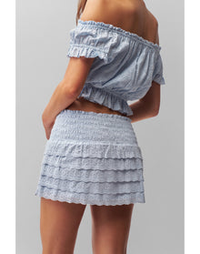 Lucinda Mini Skirt | Angel Blue