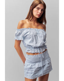Lucinda Mini Skirt | Angel Blue