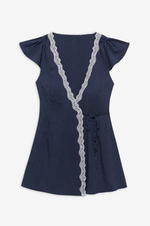 Lucy Crepe Dress Dotty Print