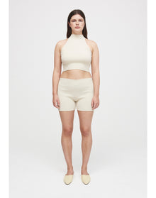 Lulu Eco Stretch | Cropped Sleeveless Top | Cream