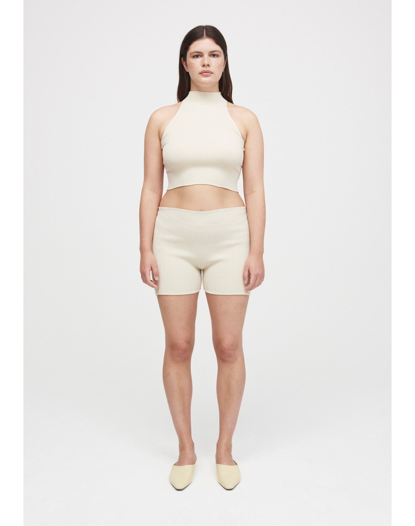 Lulu Eco Stretch | Cropped Sleeveless Top | Cream