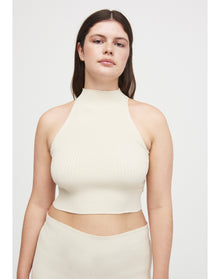 Lulu Eco Stretch | Cropped Sleeveless Top | Cream