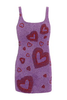 Lust Hand - Beaded Embellished Mini Dress - Self - Adore