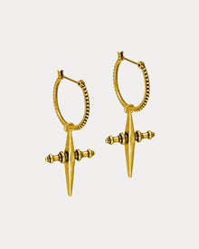 Cross Hoops | Antique Gold