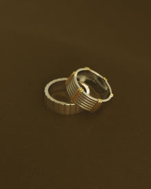 The Luna Bezel Ring Set | Set of 2 Rings | Silver/Gold