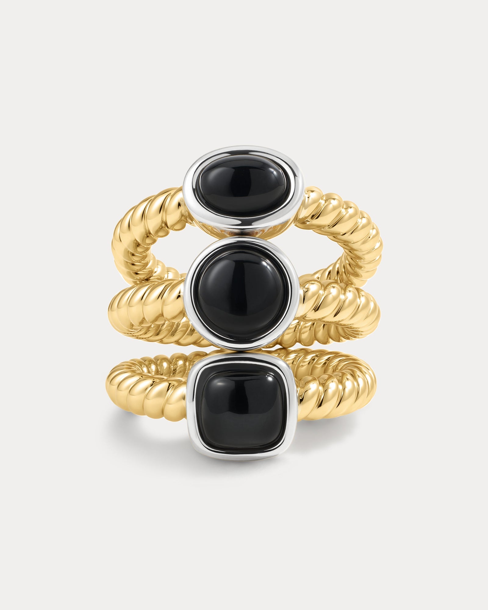 The Midnight Mesa Ring Set | Set of 3 Rings | Gold/Silver