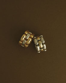The Noir Link Ring | Silver/Gold