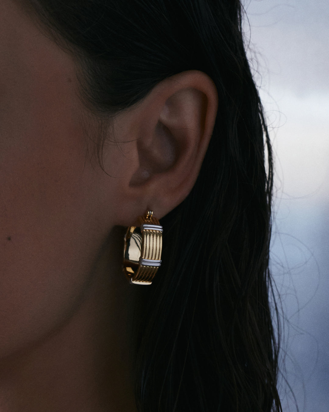 The Two-Tone Sierra Bar Hoops | Two Tone