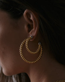 The XL Sierra Rope Hoops | Gold/Silver