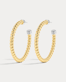 The XL Sierra Rope Hoops | Gold/Silver