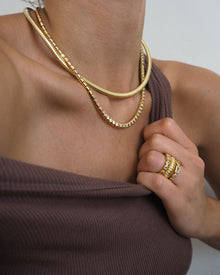 Mini Flex Snake Chain Necklace | Lobster clasp | Gold